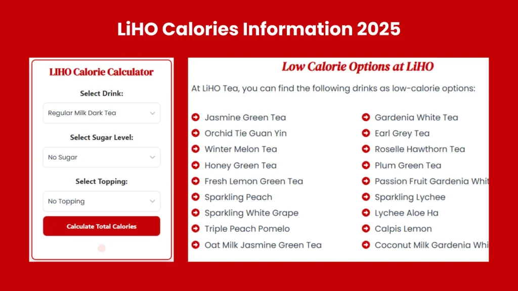LiHO Calories Information